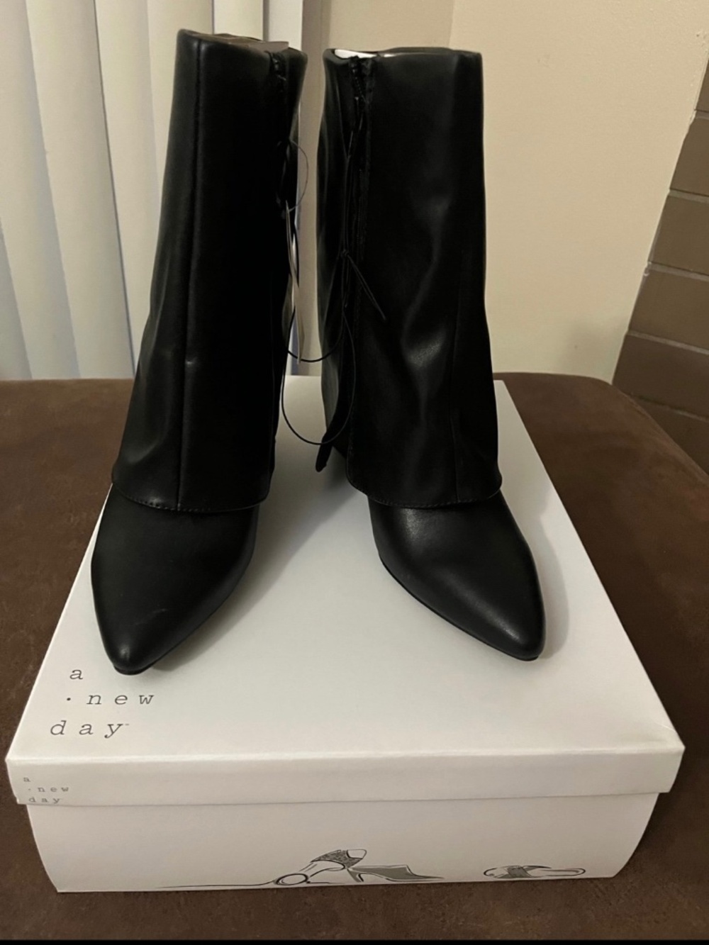 Black Wedge Bootie